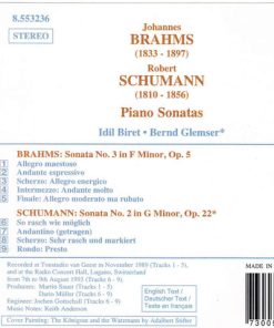 Alternative view of Johannes Brahms / Robert Schumann - Idil Biret • Bernd Glemser - Piano Sonata No. 3 In F Minor, Op. 5 / Piano Sonata No. 2 In G Minor, Op. 22 (CD, Album) (Near Mint (NM or M-))