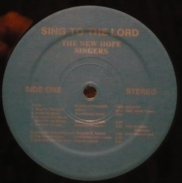 The New Hope Singers - Sing To The Lord (LP, Album) (Mint (M)) - Image 2