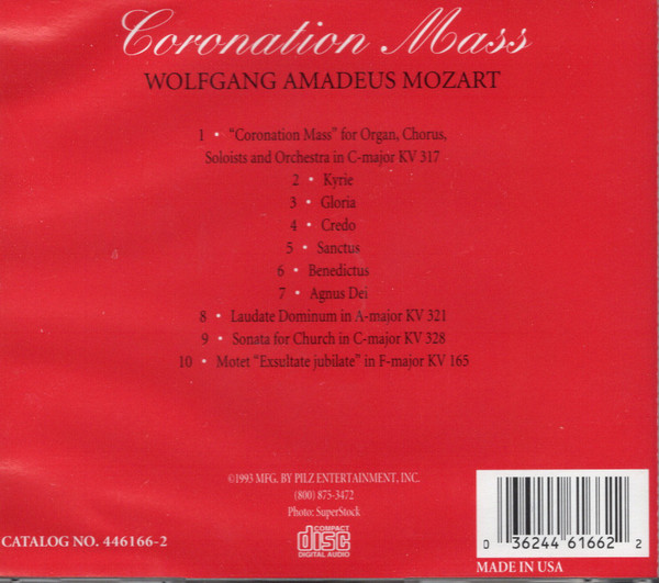 Wolfgang Amadeus Mozart - Coronation Mass (CD, Album) (Near Mint (NM or M-)) - Image 2