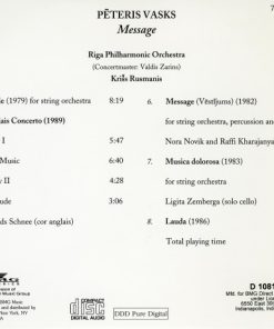 Alternative view of Pēteris Vasks - Message (CD, Album, Club) (Near Mint (NM or M-))