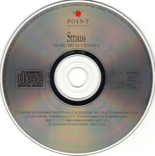 Johann Strauss Jr. - Music From Vienna I (CD, Comp) (Near Mint (NM or M-)) - Image 3