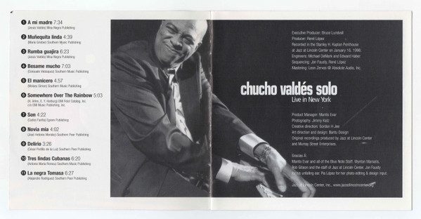 Chucho Valdés - Solo • Live In New York (CD, Album) (Near Mint (NM or M-)) - Image 4