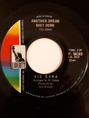 Vic Dana - Another Dream Shot Down / Red Red Wine (7", Single) (Near Mint (NM or M-))