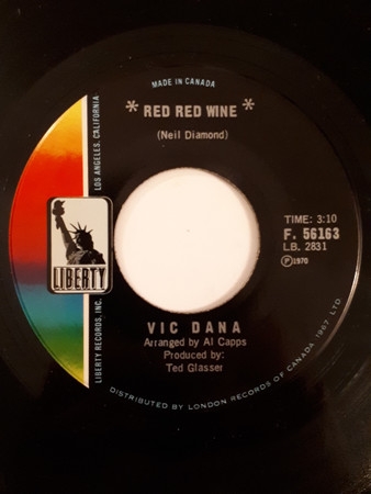 Vic Dana - Another Dream Shot Down / Red Red Wine (7", Single) (Near Mint (NM or M-)) - Image 2