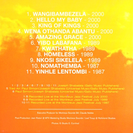 Ladysmith Black Mambazo - Live At Montreux 1987/1989/2000 (CD, Comp) (Near Mint (NM or M-)) - Image 5