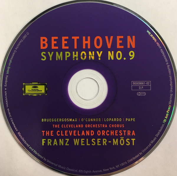 Ludwig van Beethoven - The Cleveland Orchestra, Franz Welser-Möst - Symphony No. 9 (CD) (Very Good Plus (VG+)) - Image 3