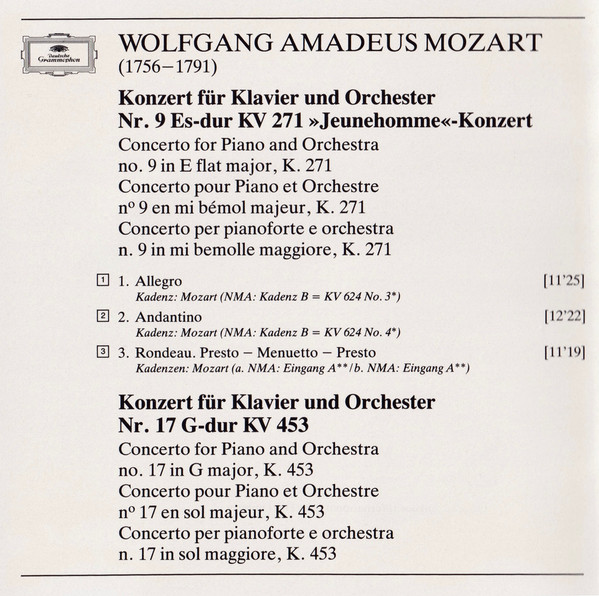 Wolfgang Amadeus Mozart, London Symphony Orchestra, Rudolf Serkin, Claudio Abbado - Klavierkonzerte Nos. 9 & 17 (CD, Album, RE) (Very Good Plus (VG+)) - Image 4