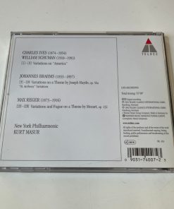 Alternative view of Johannes Brahms, Max Reger, Charles Ives / William Schuman, New York Philharmonic, Kurt Masur - Brahms Haydn Variations / Reger Mozart Variations / Ives/Schuman Variations Of America (CD) (Near Mint (NM or M-))