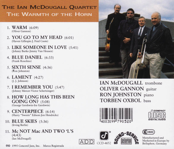 The Ian McDougall Quartet - The Warmth Of The Horn (CD, Album) (Near Mint (NM or M-)) - Image 2