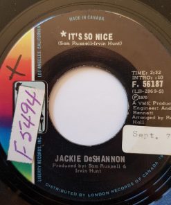 Jackie DeShannon - It's So Nice / Mediterranean Sky (7", Single) (Near Mint (NM or M-))
