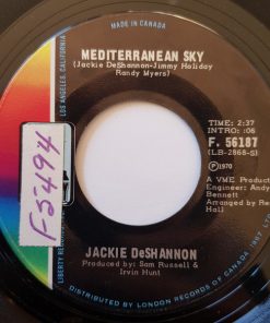 Alternative view of Jackie DeShannon - It's So Nice / Mediterranean Sky (7", Single) (Near Mint (NM or M-))