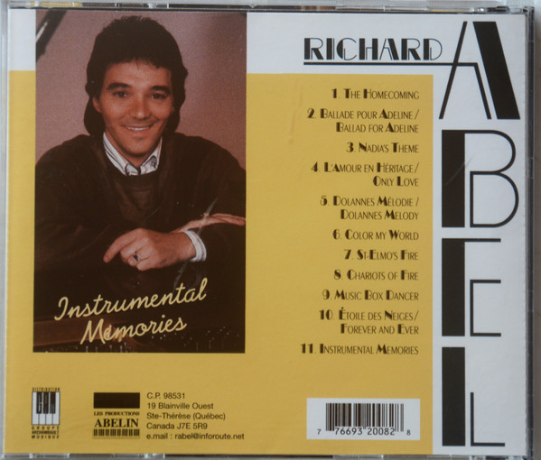 Richard Abel - Instrumental Memories (CD, Album) (Near Mint (NM or M-)) - Image 2