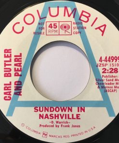 Alternative view of Carl & Pearl Butler - If Teardrops Were Pennies / Sundown In Nashville (7", Single, Promo) (Very Good Plus (VG+))