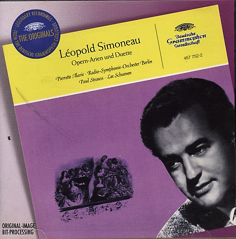 Leopold Simoneau, Pierrette Alarie, Radio-Symphonie-Orchester Berlin, Paul Strauss, Lee Schaenen - French & Italian Opera Arias And Duets (CD, Comp, Mono, RM) (Near Mint (NM or M-)) - Image 3