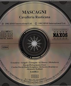 Pietro Mascagni, Alexander Rahbari, Slovak Radio Symphony Orchestra - Cavalleria Rusticana  (CD, Album) (Very Good Plus (VG+)) - Image 3