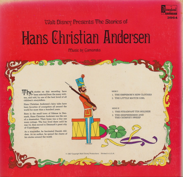 Walt Disney Presents The Stories Of Hans Christian Andersen Music By Tutti Camarata - Hans Christian Andersen (LP, Album) (Mint (M)) - Image 2
