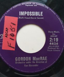 Gordon MacRae - Impossible / Ordinary People (7", Single) (Very Good Plus (VG+))