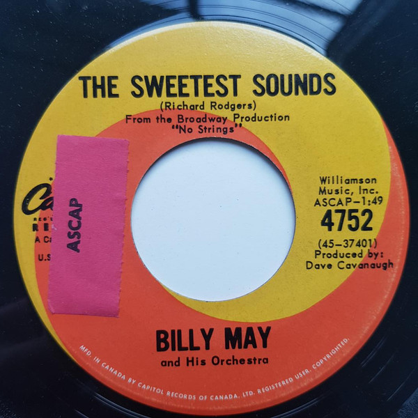 Billy May And His Orchestra - Love Makes The World Go / The Sweetest Sounds (7", Single) (Very Good Plus (VG+)) - Image 2