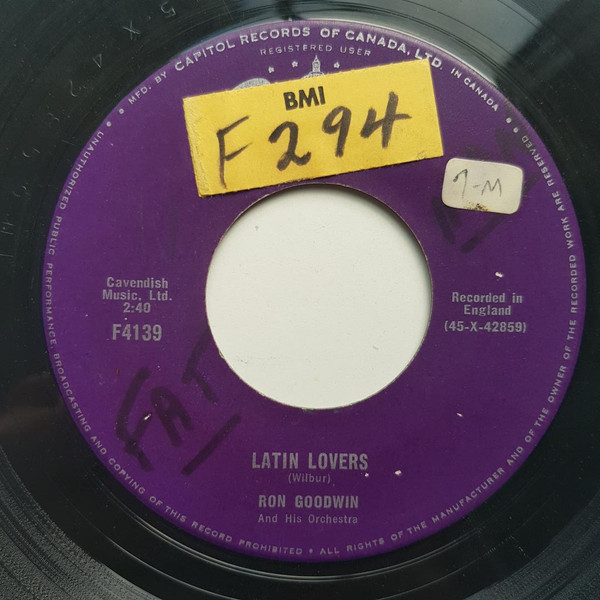 Ron Goodwin And His Orchestra - Wagon Train / Latin Lovers (7", Single) (Very Good (VG)) - Image 2