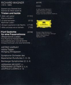 Alternative view of Astrid Varnay, Richard Wagner - Tristand Und Isolde Szenen - Wesendonck-Lieder (CD, Album, Comp, Mono, RE, RM) (Near Mint (NM or M-))