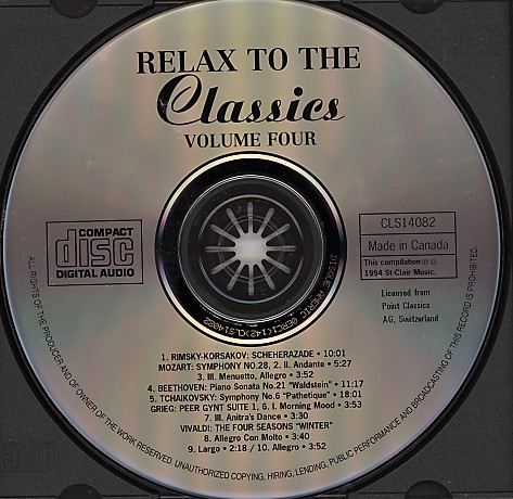 Various - Relax To The Classics, Volume Four (CD, Comp) (Near Mint (NM or M-)) - Image 3