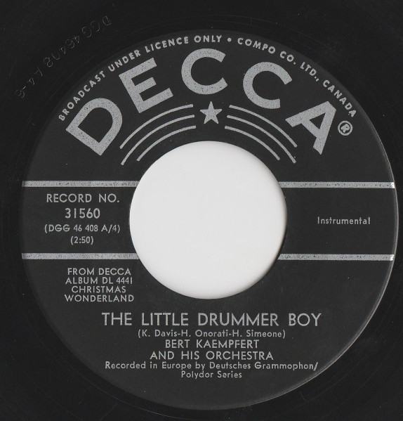 Bert Kaempfert & His Orchestra - The Little Drummer Boy / Jingo Jango (7", Single) (Very Good Plus (VG+))