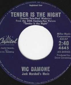 Vic Damone - Tender Is The Night (7", Single) (Very Good Plus (VG+))
