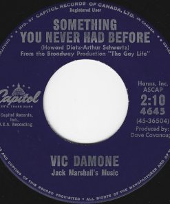Alternative view of Vic Damone - Tender Is The Night (7", Single) (Very Good Plus (VG+))