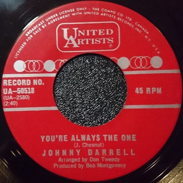 Johnny Darrell - Why You Been Gone So Long / You're Always The One (7", Single) (Very Good (VG)) - Image 2
