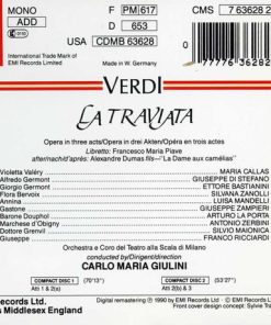 Alternative view of Giuseppe Verdi / Maria Callas, Giuseppe di Stefano, Ettore Bastianini, Coro Del Teatro Alla Scala E Orchestra Del Teatro Alla Scala, Carlo Maria Giulini - La Traviata (2xCD, Album, Mono, RM) (Near Mint (NM or M-))