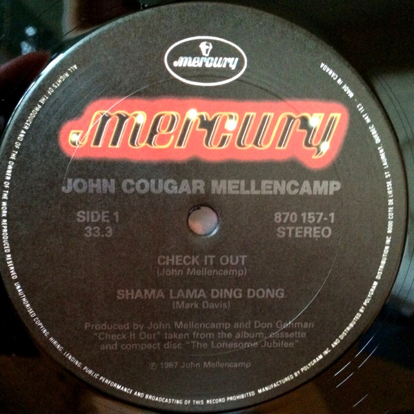 John Cougar Mellencamp - Check It Out (12", EP) (Mint (M)) - Image 3