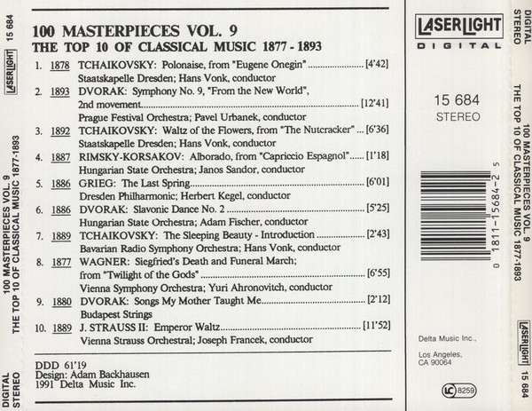 Various - 100 Masterpieces Vol.9 - The Top 10 Of Classical Music 1877-1893 (CD, Comp) (Near Mint (NM or M-)) - Image 2