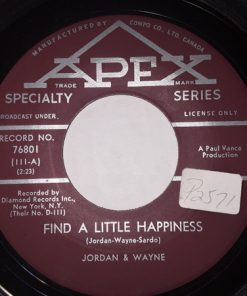 Alternative view of Danny Jordan & Artie Wayne - The Big House / Find A Little Happiness (7") (Very Good Plus (VG+))