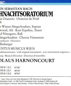 Alternative view of Johann Sebastian Bach, Paul Esswood, Kurt Equiluz, Siegmund Nimsgern, Die Wiener Sängerknaben, Chorus Viennensis, Concentus Musicus Wien, Nikolaus Harnoncourt - Weihnachtsoratorium = Christmas Oratorio = Oratorio De Noel (3xCD, Album + Box) (Near Mint (NM or M-))