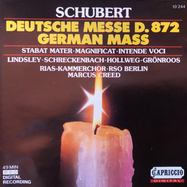 Franz Schubert, RIAS-Kammerchor, Radio-Symphonie-Orchester Berlin, Marcus Creed - Deutsche Messe D.872 = German Mass (CD, Comp) (Near Mint (NM or M-))