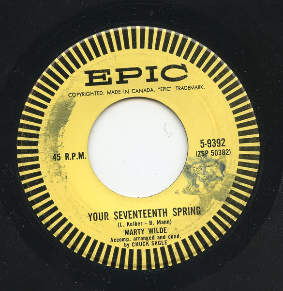 Marty Wilde - Little Girl / Your Seventeenth Spring (7") (Very Good Plus (VG+)) - Image 2