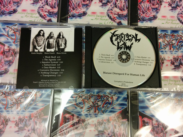 Martial Law (6) - Blatant Disregard for Human Life (CD, Ltd) (Near Mint (NM or M-)) - Image 2