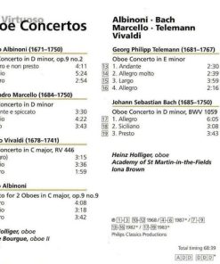 Alternative view of Heinz Holliger, I Musici, Maurice Bourgue, The Academy Of St. Martin-in-the-Fields, Iona Brown - Virtuoso Oboe Concertos (CD, Comp) (Near Mint (NM or M-))