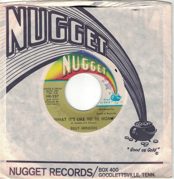 Billy Henson - What It's Like To Be Home (7", Single) (Very Good Plus (VG+))