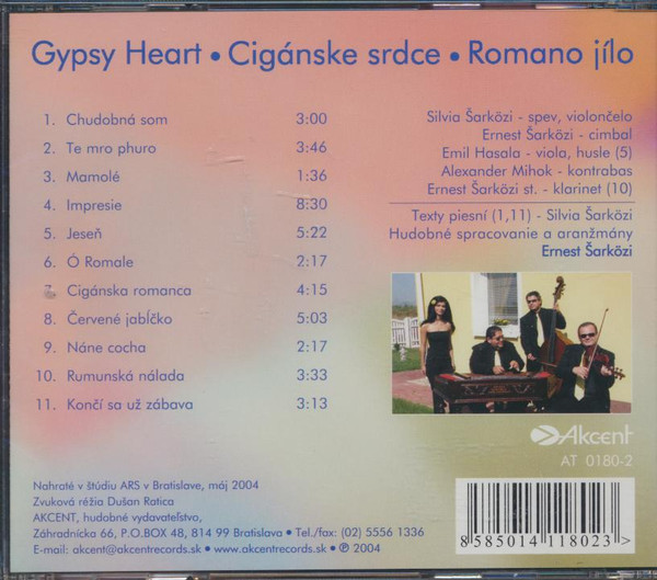 Silvia Šarköziová, Ernest Šarközi - Gypsy Heart = Cigánske Srdce = Romano Jílo (CD, Album) (Near Mint (NM or M-)) - Image 2