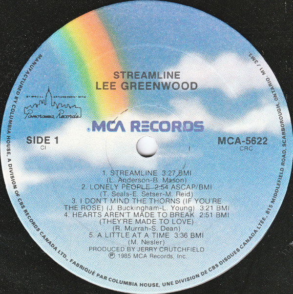 Lee Greenwood - Streamline (LP, Album, Club) (Mint (M)) - Image 2
