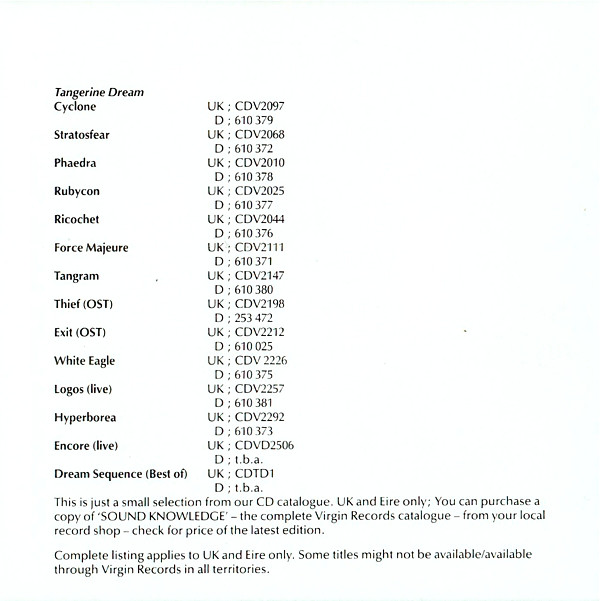 Peter Baumann - Trans Harmonic Nights (CD, Album, RE) (Near Mint (NM or M-)) - Image 3
