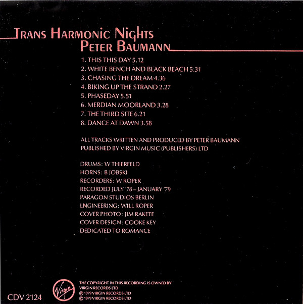 Peter Baumann - Trans Harmonic Nights (CD, Album, RE) (Near Mint (NM or M-)) - Image 4