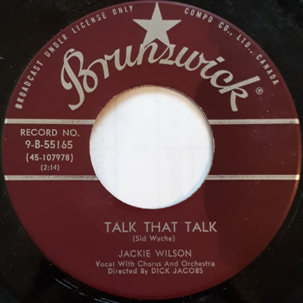 Jackie Wilson - Talk That Talk / Only You, Only Me (7", Single) (Near Mint (NM or M-))