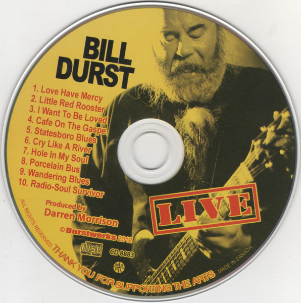 Bill Durst - Live (CD, Album) (Mint (M)) - Image 3