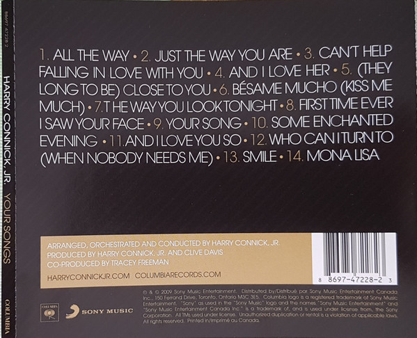 Harry Connick, Jr. - Your Songs (CD, Album) (Near Mint (NM or M-)) - Image 2