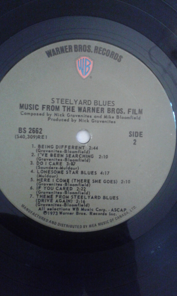 Nick Gravenites And Mike Bloomfield Featuring Paul Butterfield And Maria Muldaur - Steel Yard Blues: Original Sound Track From The Motion Picture (LP, Album) (Mint (M)) - Image 3