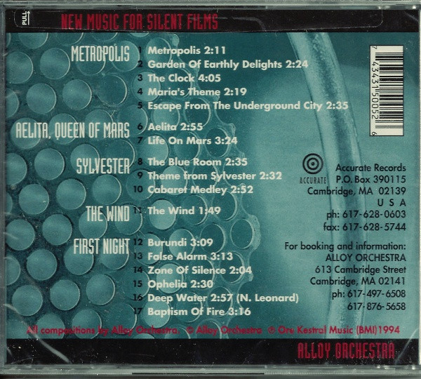 Alloy Orchestra - New Music For Silent Films (CD) (Near Mint (NM or M-)) - Image 2