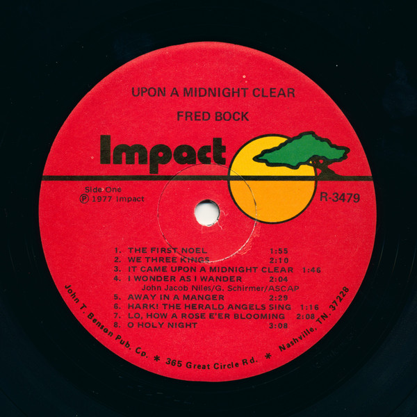 Fred Bock - Upon A Midnight Clear (LP, Album) (Mint (M)) - Image 3