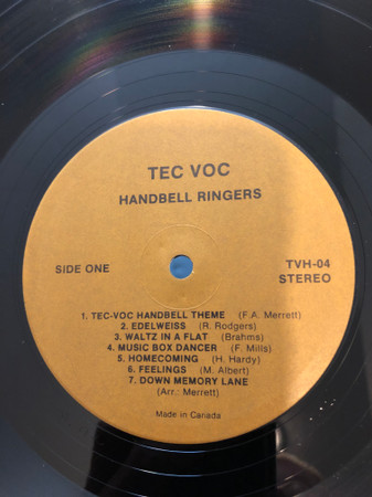Tec-Voc Handbell Ringers - Stereo Album 4 (LP, Album) (Mint (M)) - Image 3